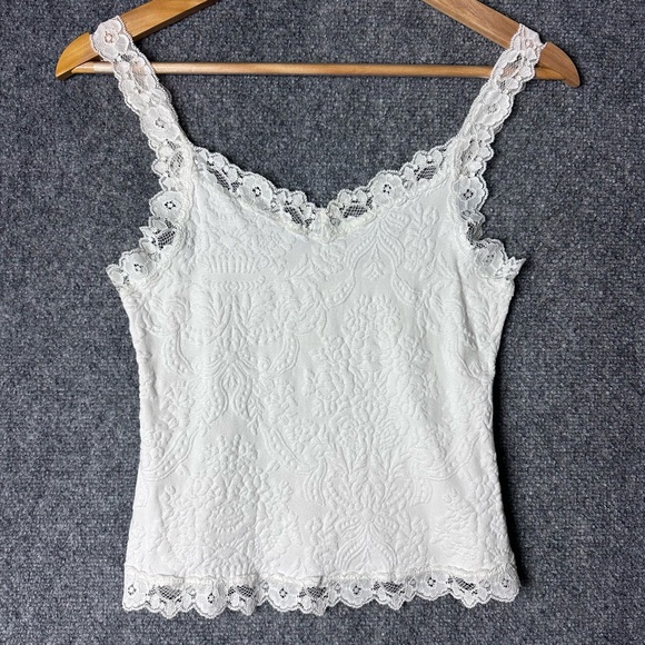 Arianne Victoria Camisole SM babydoll cami tank top jacquard lace trim stretch - Picture 1 of 10
